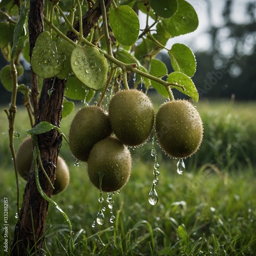 green olives on tree