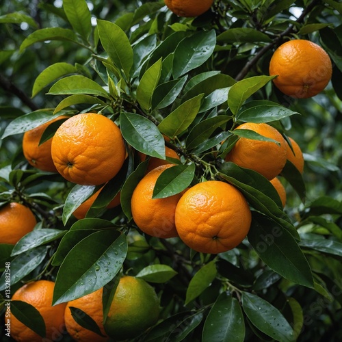 oranges on tree