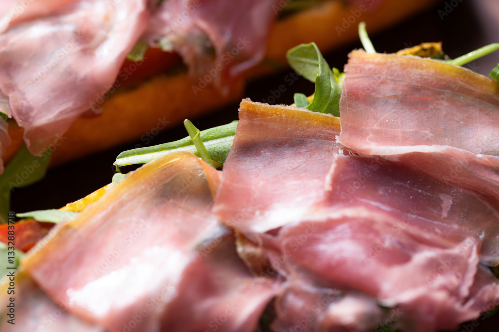 italian parma ham crouton