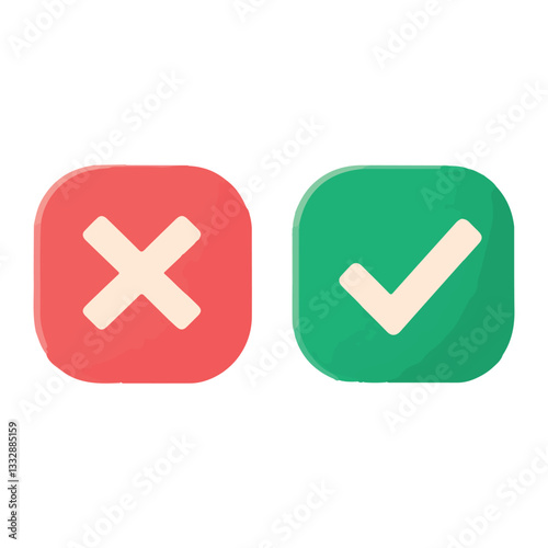 yes and no buttons