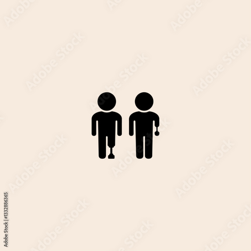 Prosthesis set icon flat vector design.