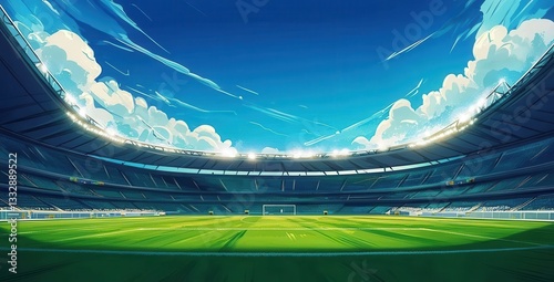 Obraz na płótnie Vector graphic representing a lively sports atmosphere. w salonie