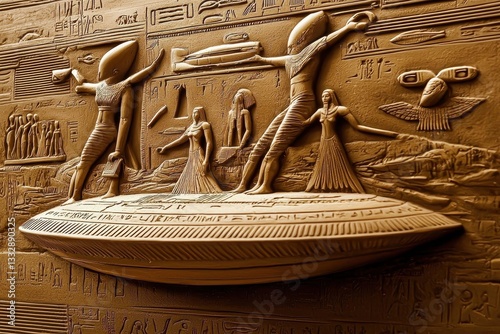 Obraz na płótnie Mythologies of Egypt: Did ancient people worship aliens? w salonie