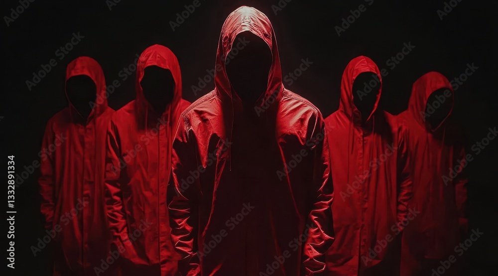 Mysterious Cultists in Hooded Red Garb