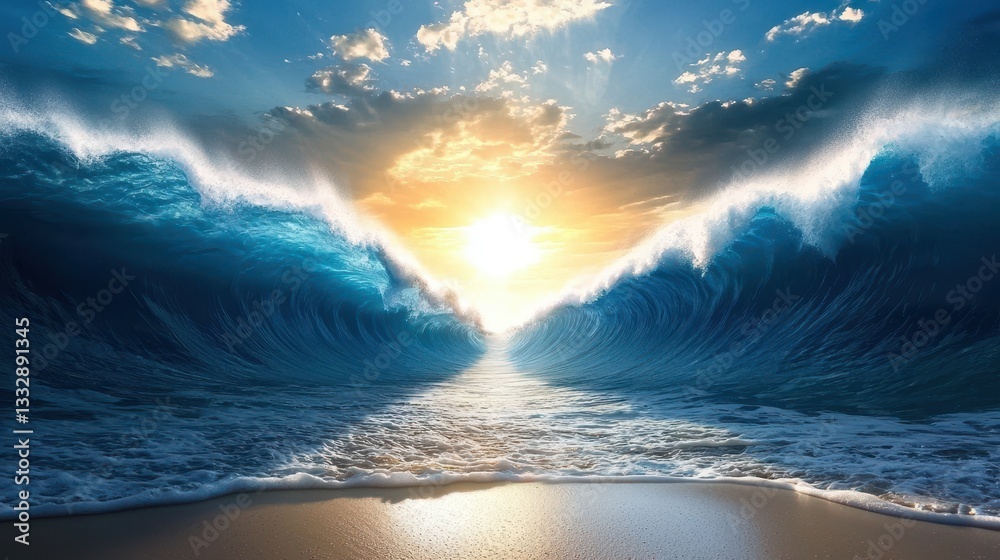 Moses performed a miracle by parting the Red Sea, creating a pathway through the ocean.