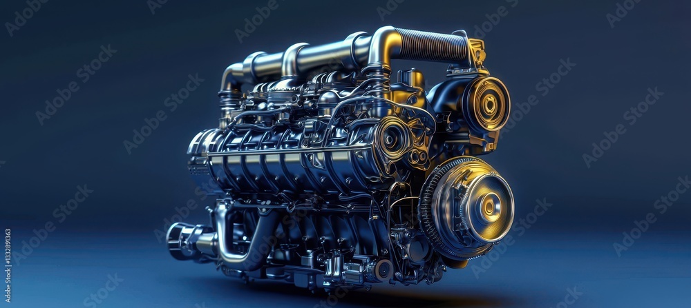 Blue banner highlighting advanced technology in hybrid vehicles.