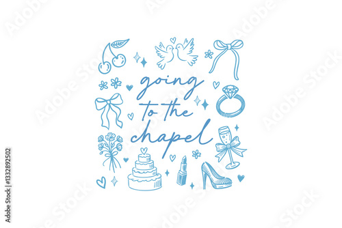 Going to the Chapel, Funny Bachelorette Party SVG Typography T Shirt design