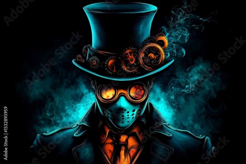 The character's intricate steampunk details highlight creativity and imagination.