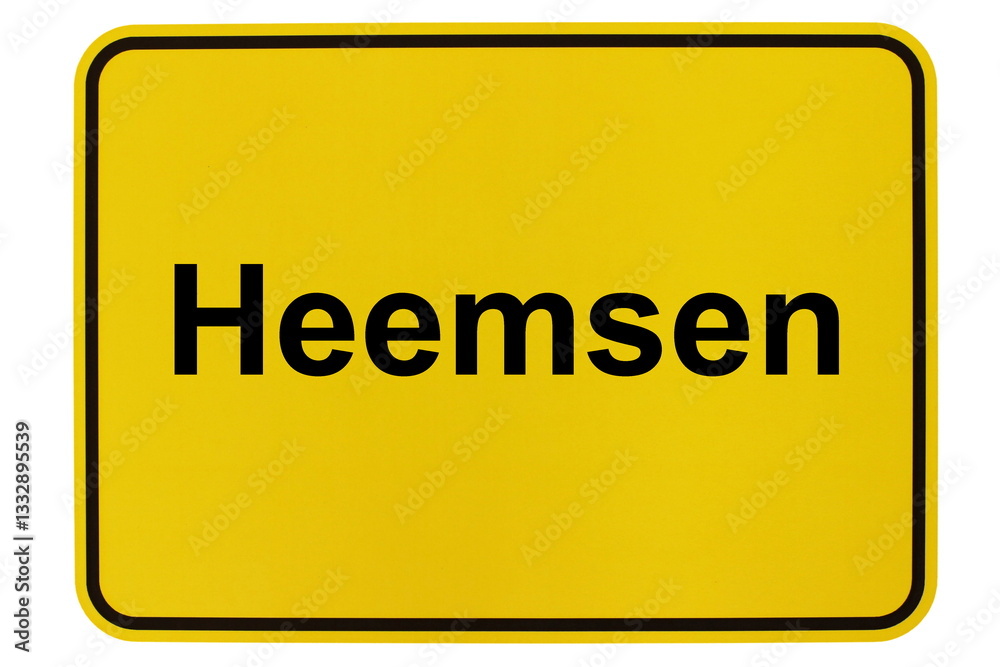 Illustration eines Ortsschildes der Gemeinde Heemsen in Niedersachsen Illustration eines Ortsschildes der Gemeinde Heemsen in Niedersachsen