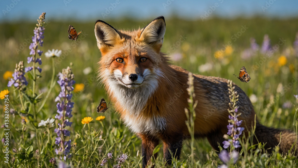 Fototapeta premium red fox vulpes