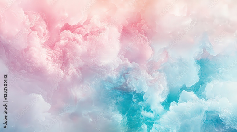 Fototapeta premium Dreamlike Pastel Cloudscape Abstract Art