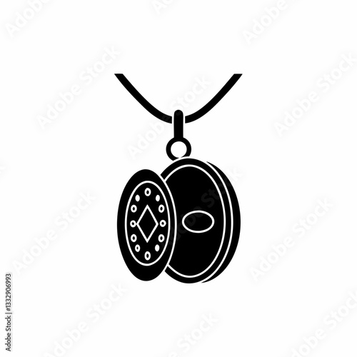 creative details Locket Icon vector illustration 