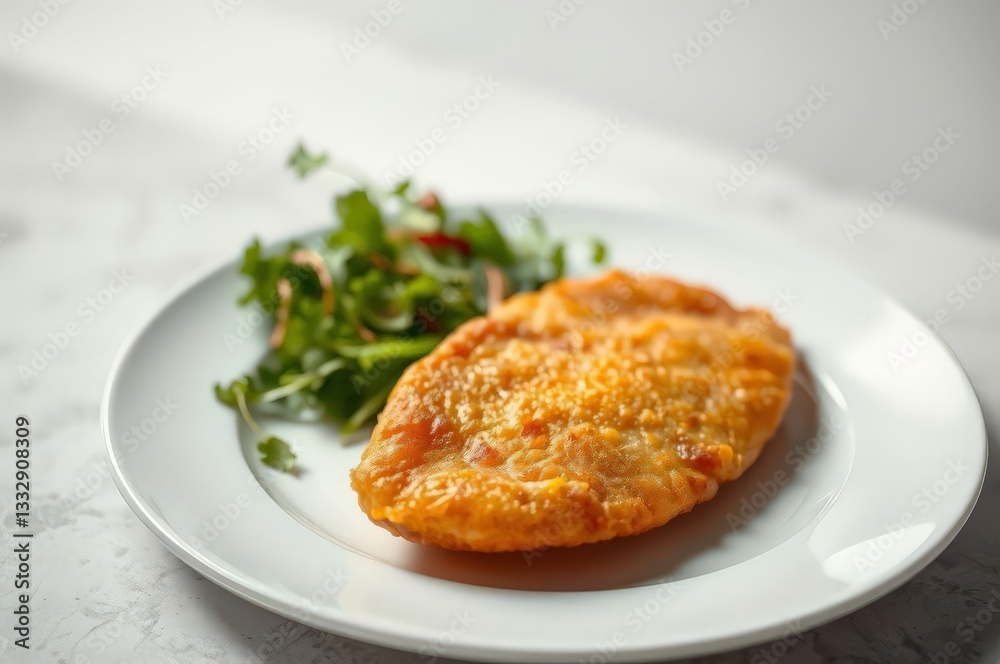 Minimalist Fried Fish Presentation Minimalist Fried Fish Presentation