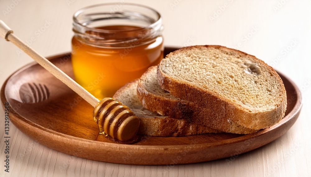 sliced bread with honey spread AI generated sliced bread with honey spread AI generated