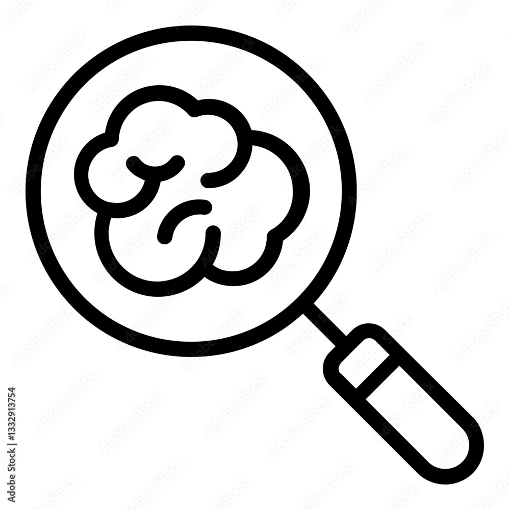 research magnifying glass icon line research magnifying glass icon line