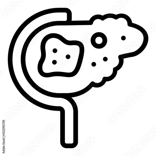 pancreas cancer icon line