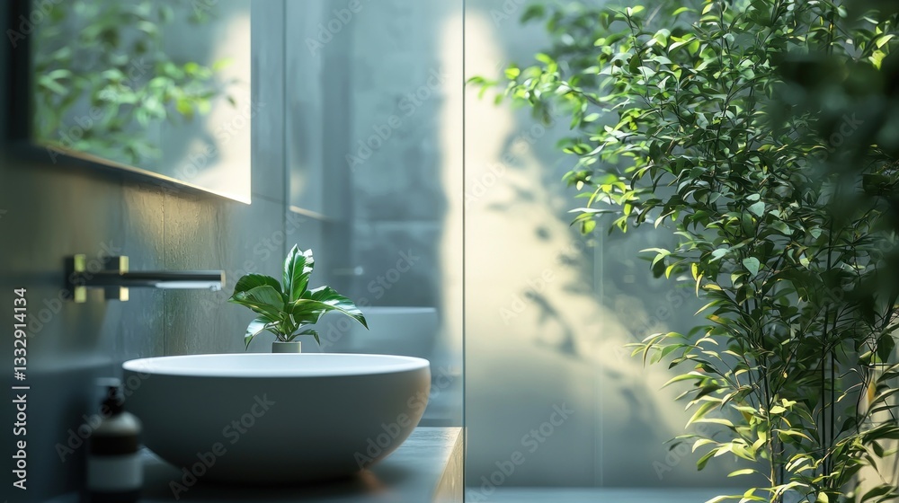 Serene Modern Bathroom Oasis: A Sanctuary of Tranquility Serene Modern Bathroom Oasis: A Sanctuary of Tranquility