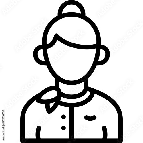 women air hostess icon