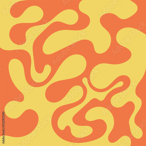 trendy acid retro wave background, vibrant yellow orange backdrop in old-fashioned style