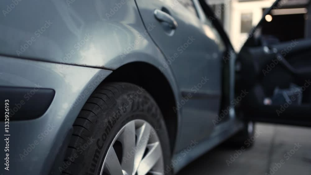 Mechanic Replacing Tires: Switching Summer to Winter Tires Mechanic Replacing Tires: Switching Summer to Winter Tires
