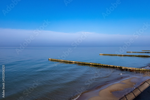Wallpaper Mural Breakwaters on the Baltic Sea in Zelenogradsk Torontodigital.ca