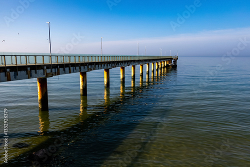 Wallpaper Mural Zelenogradsk, Russia. March 08, 2025 Pier on the Baltic Sea Torontodigital.ca