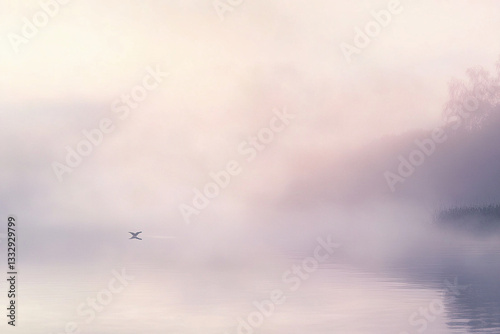 plane in the fog