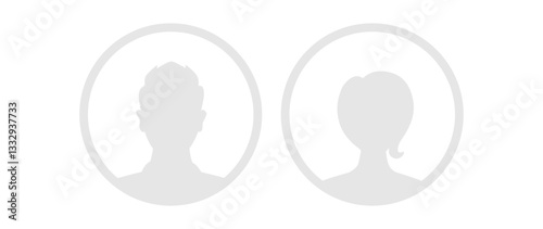 Vector flat illustration. Human icon. Avatar, user profile, human icon, profile picture. Suitable for social media profiles, icons, splash screens and as a template. Business concept.