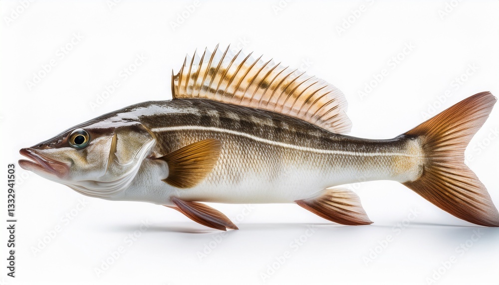 Fototapeta premium topmouth culter fish isolated on white background