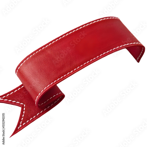 Red Ribbon Banner: Vintage, Design Element, Texture isolated on transparent background