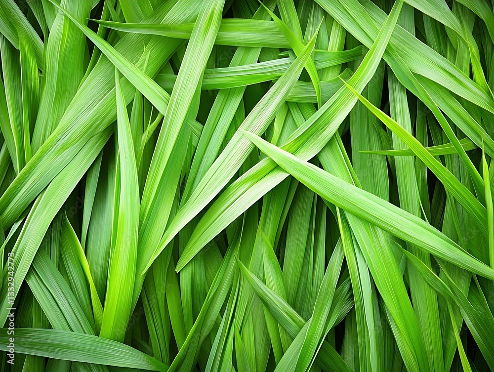 Close up view showcasing a collection of green grass blades Close up view showcasing a collection of green grass blades