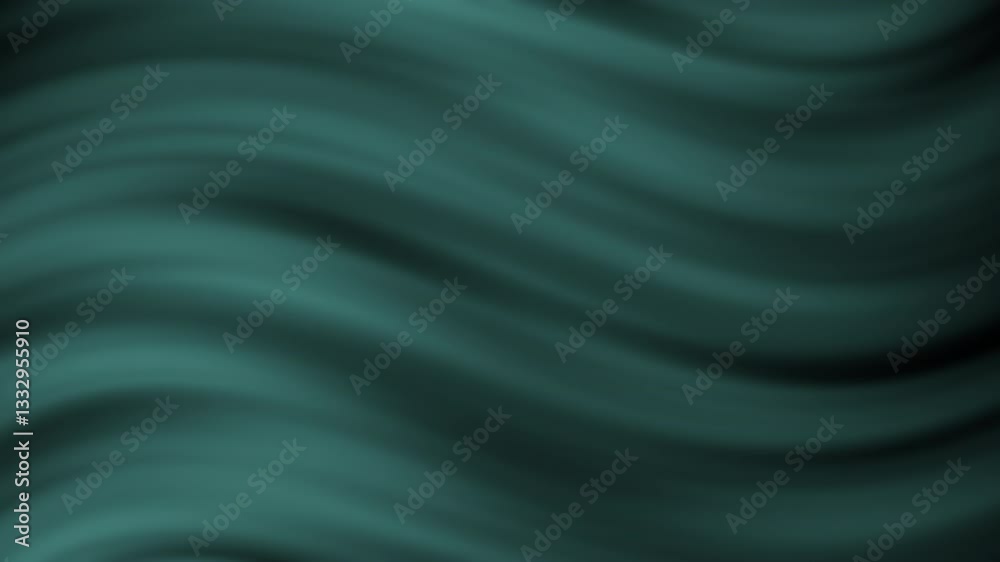 A smooth, wavy texture in deep teal, creating a dynamic and calming visual flow, reminiscent of water or silk fabric.