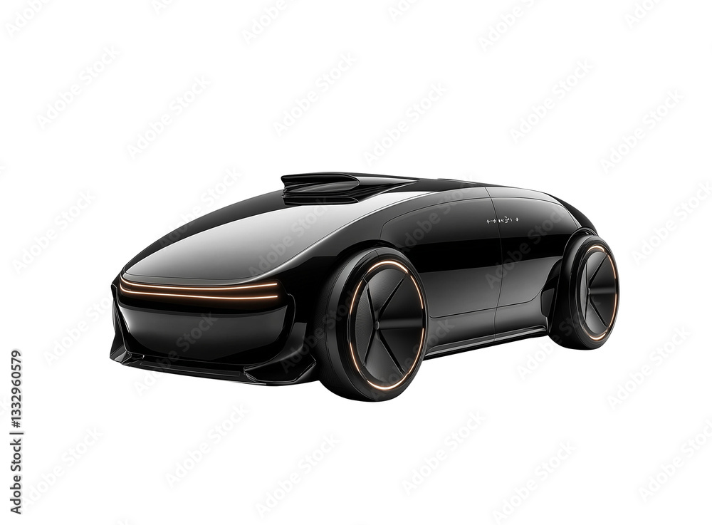 Modern hybrid car black - 3d rendered PNG on transparent background Modern hybrid car black - 3d rendered PNG on transparent background