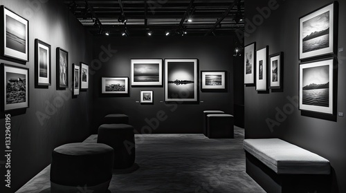 Obraz na płótnie A space entirely devoted to black and white photography w salonie