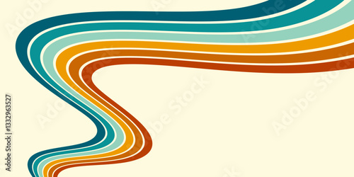 Vintage striped backgrounds, posters, banner samples retro colors 1970s 1900s 70s 80s 90s. Retro vintage style 70s striped background poster lines. Shapes vector design graphic 1980s.