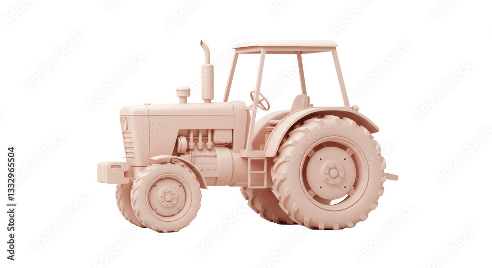 Obraz premium Isolated Tractor Illustration