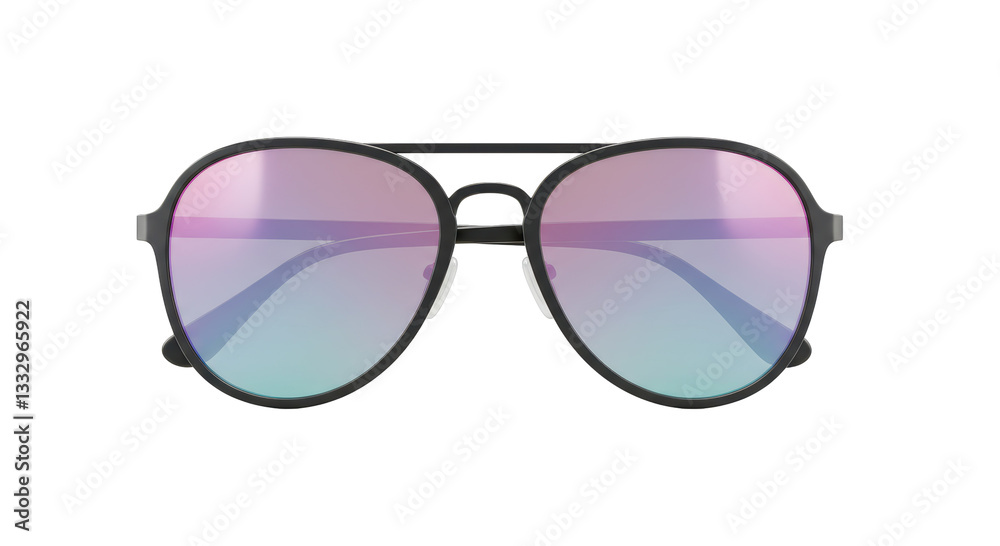 Isolated Gradient Mirrored Aviator Sunglasses: Symbolizing Summer Style, Fashion, and Eye Protection with a Modern Look Isolated Gradient Mirrored Aviator Sunglasses: Symbolizing Summer Style, Fashion, and Eye Protection with a Modern Look