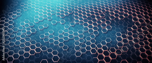 futuristic hexagonal grid p...