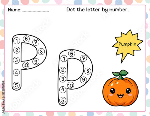 фотографія Dot the letter Pp by number from 1 to 10

Kids dot the letter Pp by following numbers and learn the word Pumpkin with a picture