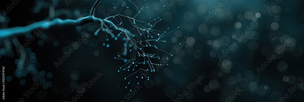 A captivating image of a delicate branch adorned with dew drops, highlighting nature's exquisite beauty with an ethereal bokeh background enhancing the serene ambiance.
