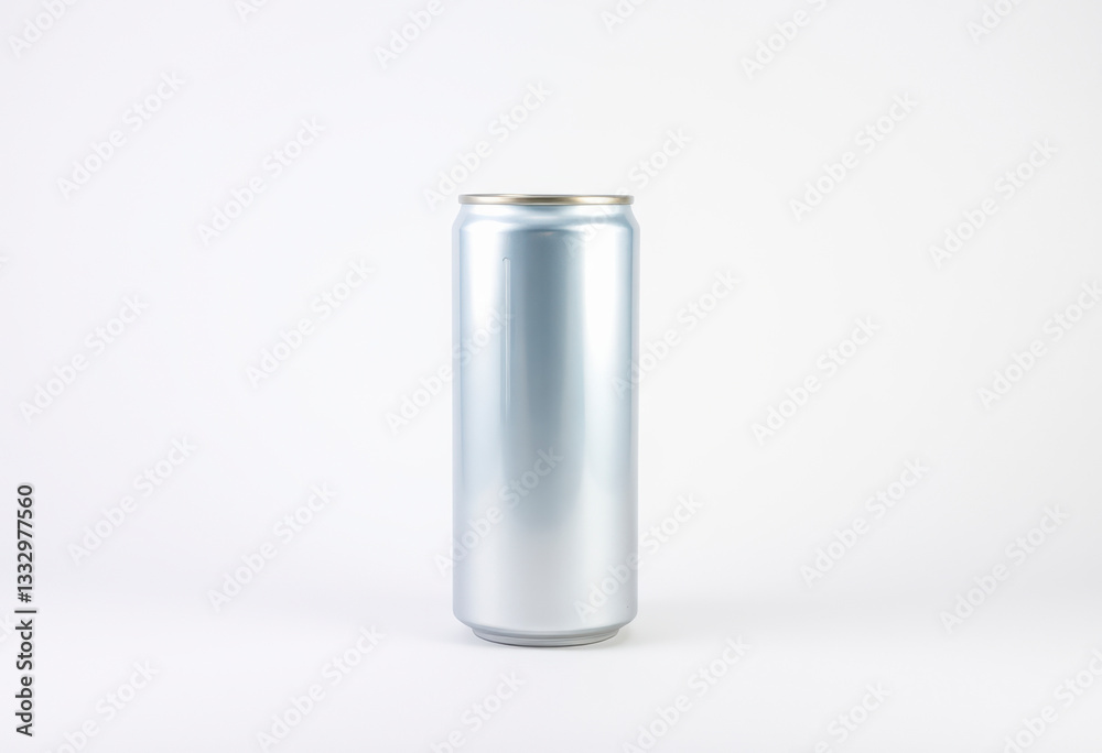 Aluminum drink can is positioned vertically on a white background, showcasing its sleek design perfect for packaging refreshing beverages. Aluminum drink can is positioned vertically on a white background, showcasing its sleek design perfect for packaging refreshing beverages.