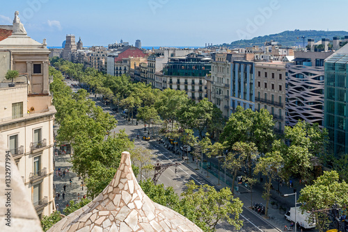 Passeig de Gràcia in Barcelona, Spain