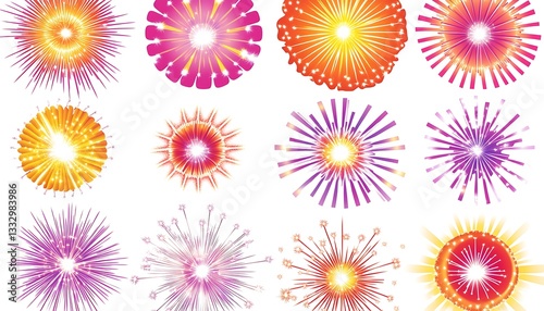 Festive Fireworks Burst Collection.