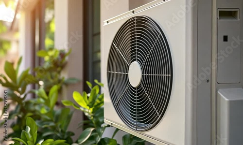Outdoor Air Conditioner Unit on a Sunny Day