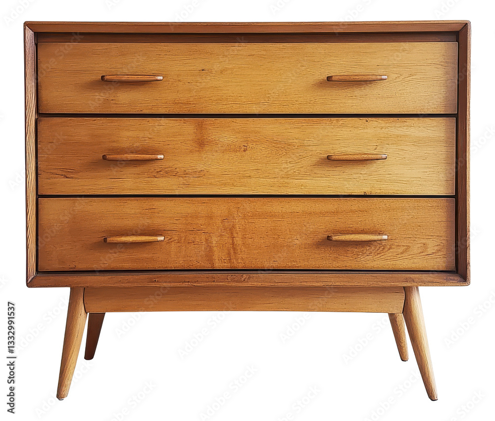 Wooden cabinet with drawers. Simple furniture design. Brown storage chest. Isolated object on transparent background. PNG file Wooden cabinet with drawers. Simple furniture design. Brown storage chest. Isolated object on transparent background. PNG file