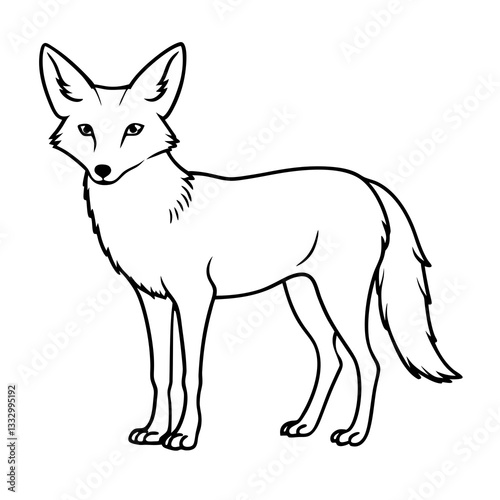 a simple, elegant illustration of a fox, drawn in a minimalist style
