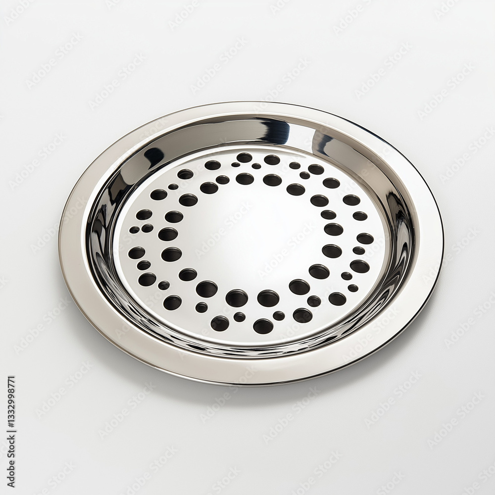 Polished stainless steel water drain cover lying perfectly, enhancing infrastructure with sleek functionality and durability Polished stainless steel water drain cover lying perfectly, enhancing infrastructure with sleek functionality and durability