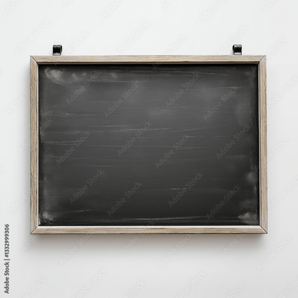 Fototapeta premium Elegant blank white blackboard displaying soft gradient shadow, inspiring minimalist creativity and modern design innovation