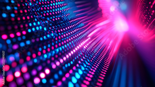 Wallpaper Mural Neon illuminated dynamic sheets wallpaper. Abstract business background Torontodigital.ca