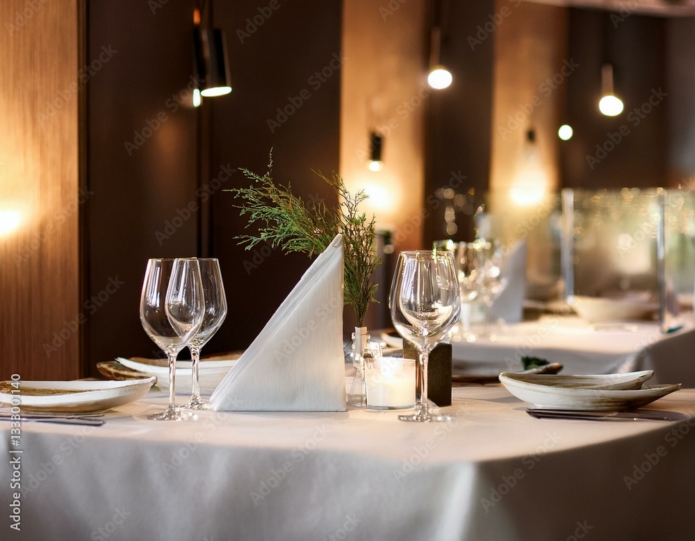 table setting in restaurant table setting in restaurant